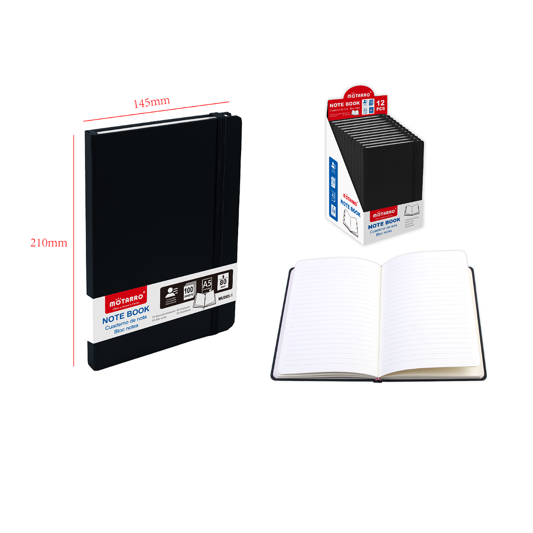 Libreta de Nota Negro A5 100 Hojas 1