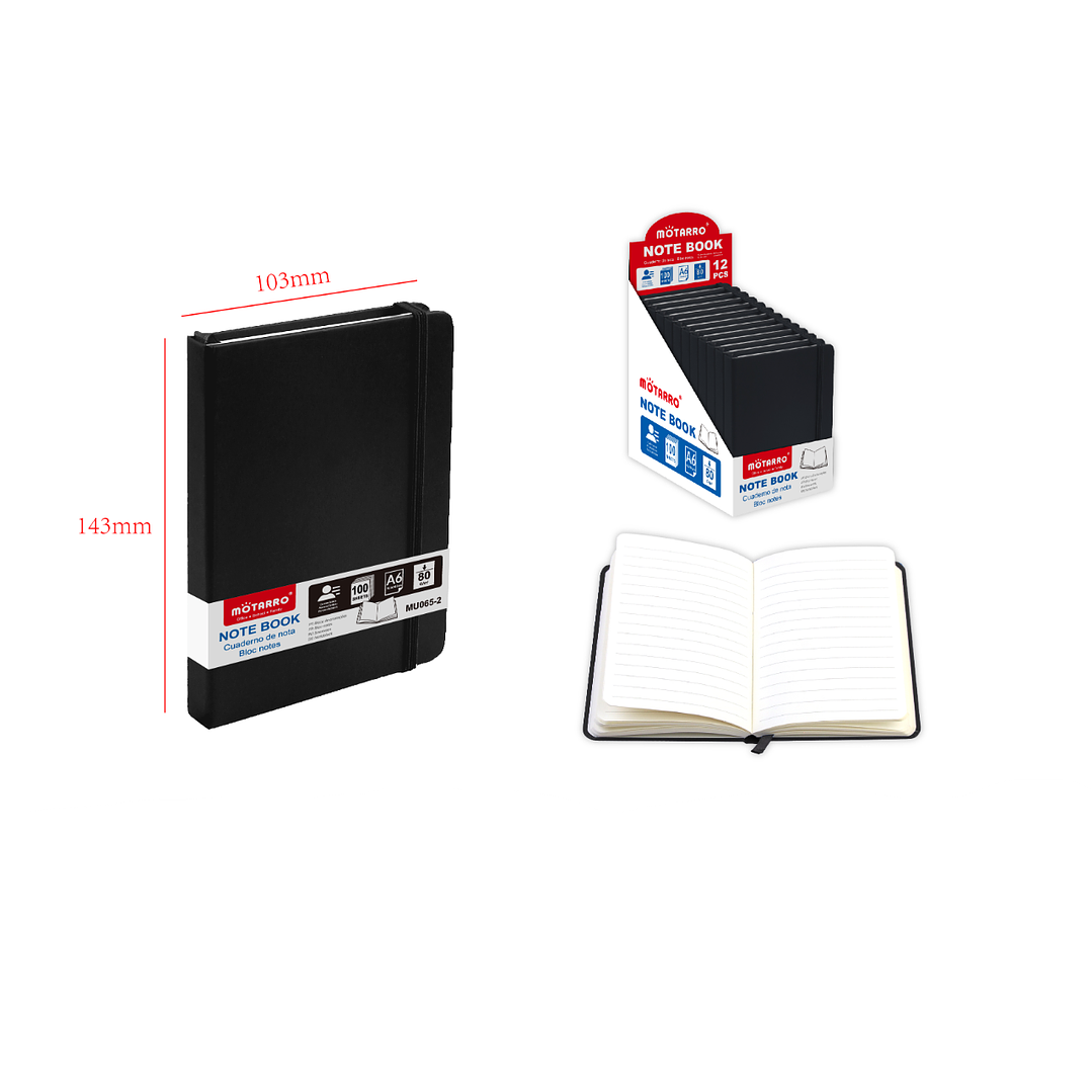 Libreta de Nota Negro A6 100 Hojas 1