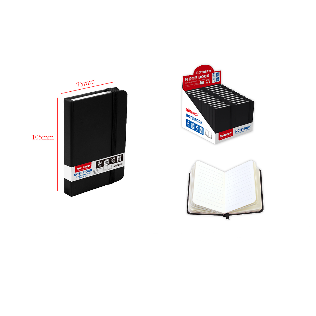 Libreta de Nota Negro A7 100 Hojas 1