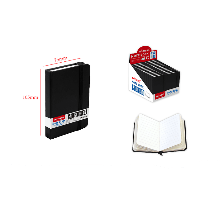 Libreta de Nota Negro A7 100 Hojas 1