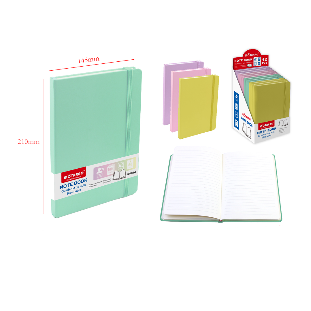 Libreta De Nota Multicolor A5 100 Hojas 1