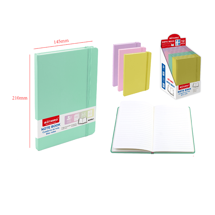 Libreta De Nota Multicolor A5 100 Hojas 1