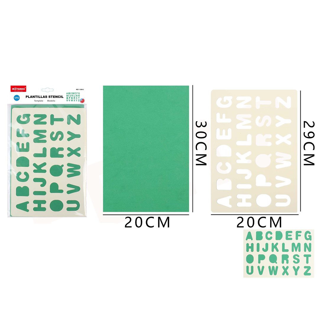 Plantilla o Stencil PVC Letras 30x20cm 1