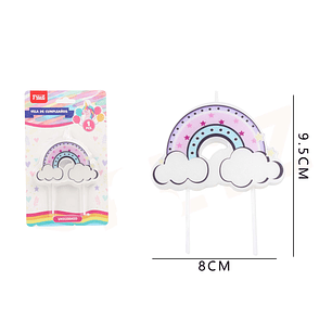 Velas Cumpleaños Arcoiris 9.5x8cm