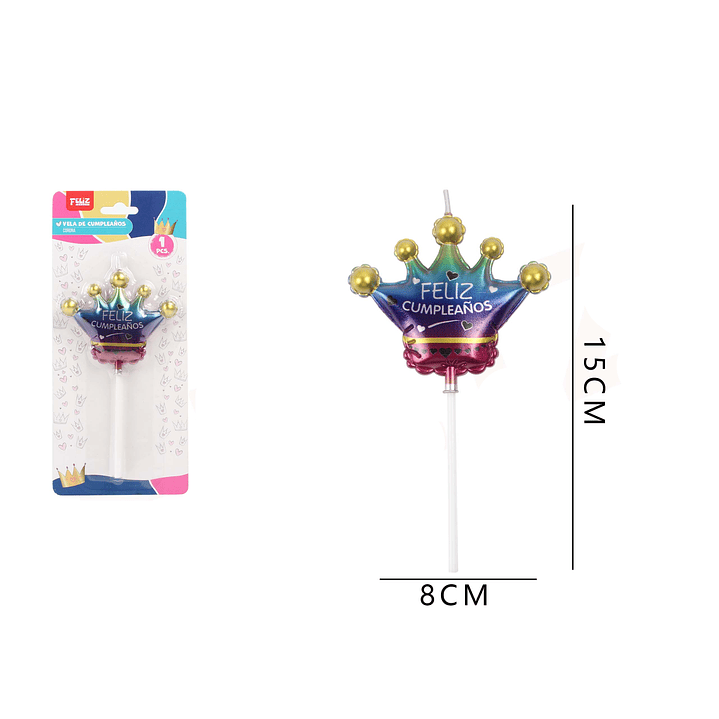 Velas Cumpleaños Corona 15x8cm 1