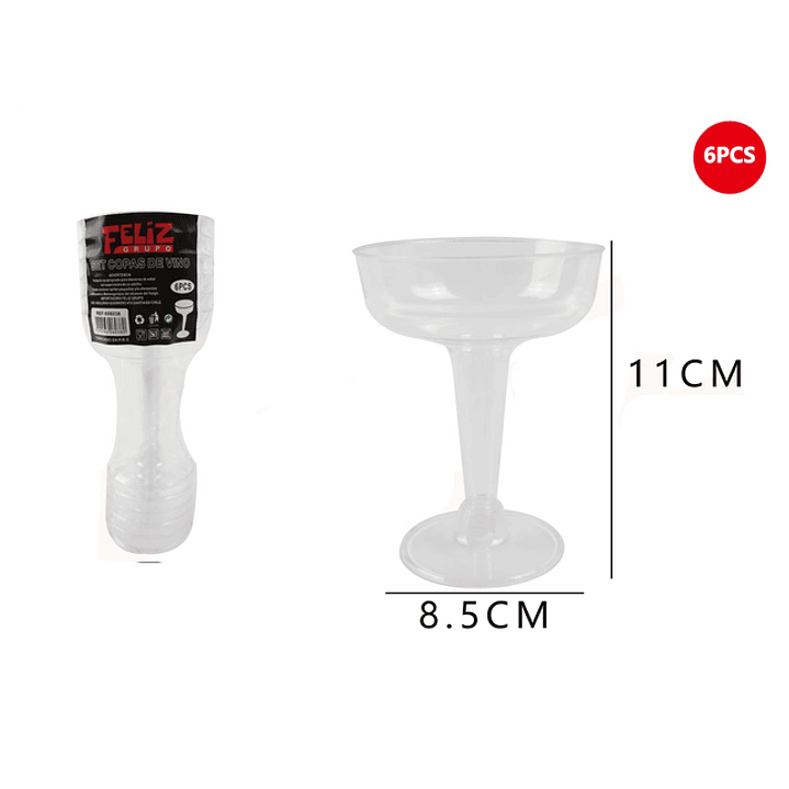 Copas Acrílicas de Cóctel Transparente 6pcs 1
