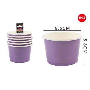 Pote Helado Lila 8.5*5.8cm 6pcs