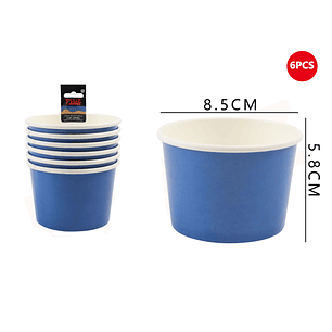 Pote Helado Azul 8.5*5.8cm 6pcs