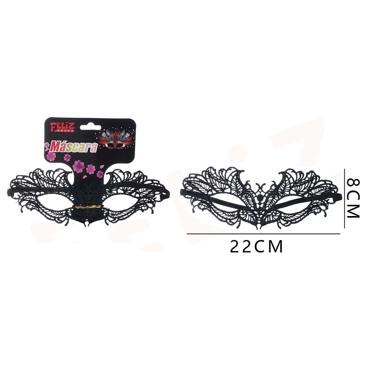 Antifaz bordado 8x22Cm 1