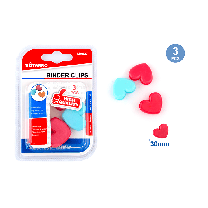 Clip forma de Corazón 4pcs 1