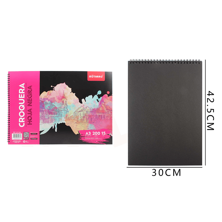 Croquera Hoja Negra 42.5*30cm A3 1