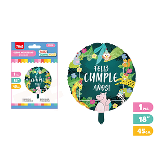 Globo Jungla Cumpleaños 45cm
