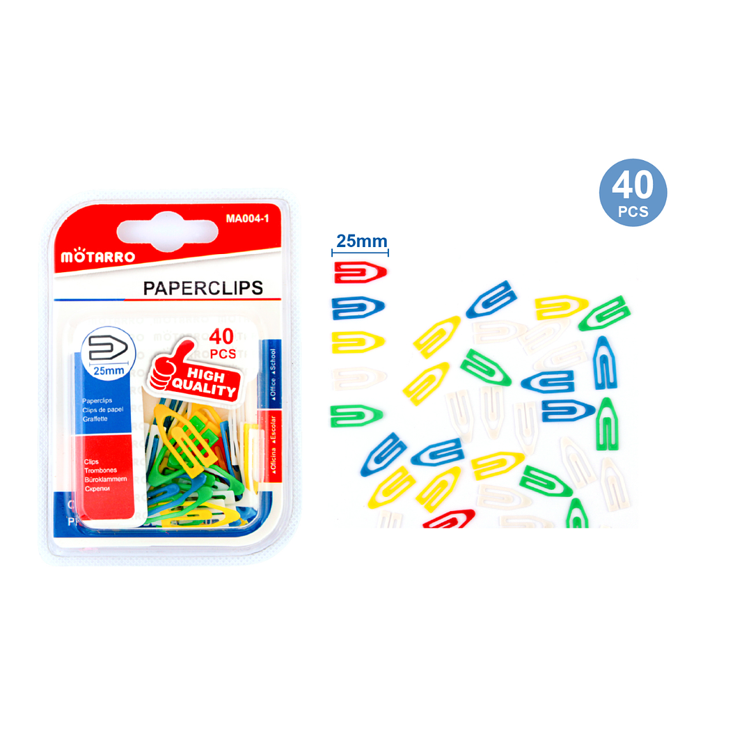 Clips de papel de colores 25mm 40pcs 1