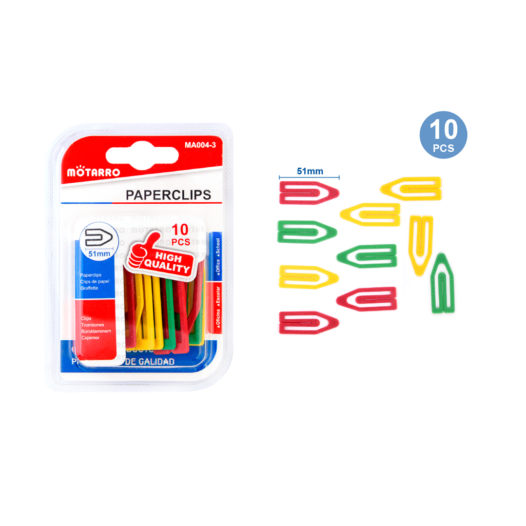 Clips de papel de colores 51mm 10pcs 1