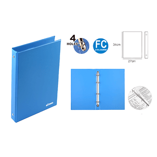 Archivador 27x34cm 4 perforaciones Celeste