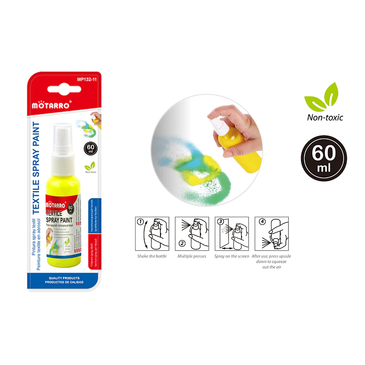 Pintura Textil en Spray Color Amarillo 60 ML 1