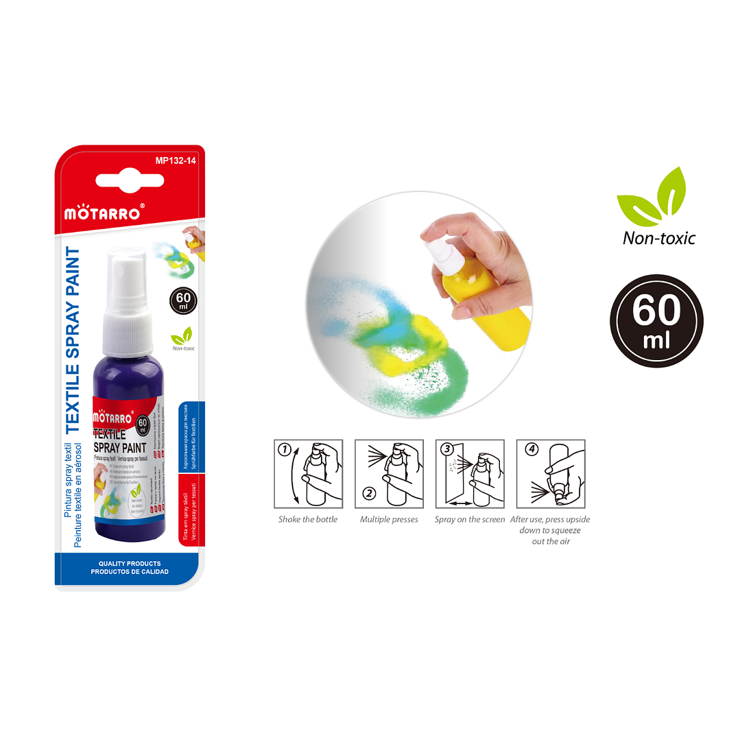 Pintura Textil En Spray Color Morado 60 Ml 1