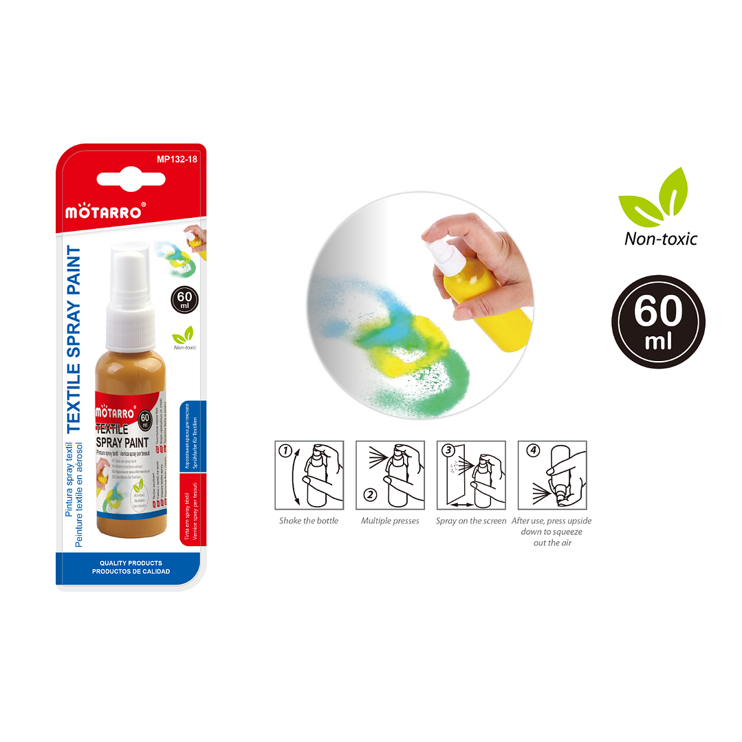 Pintura Textil En Spray Color Dorado 60 Ml 1