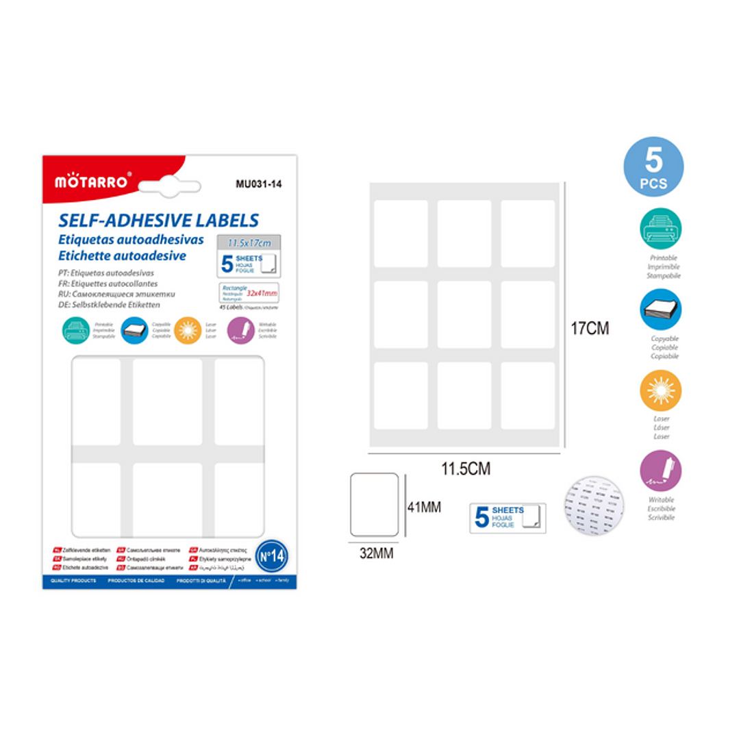 Etiqueta Autoadhesiva Rectangular 1