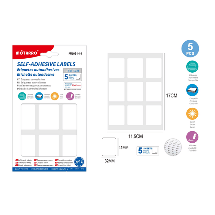 Etiqueta Autoadhesiva Rectangular 1