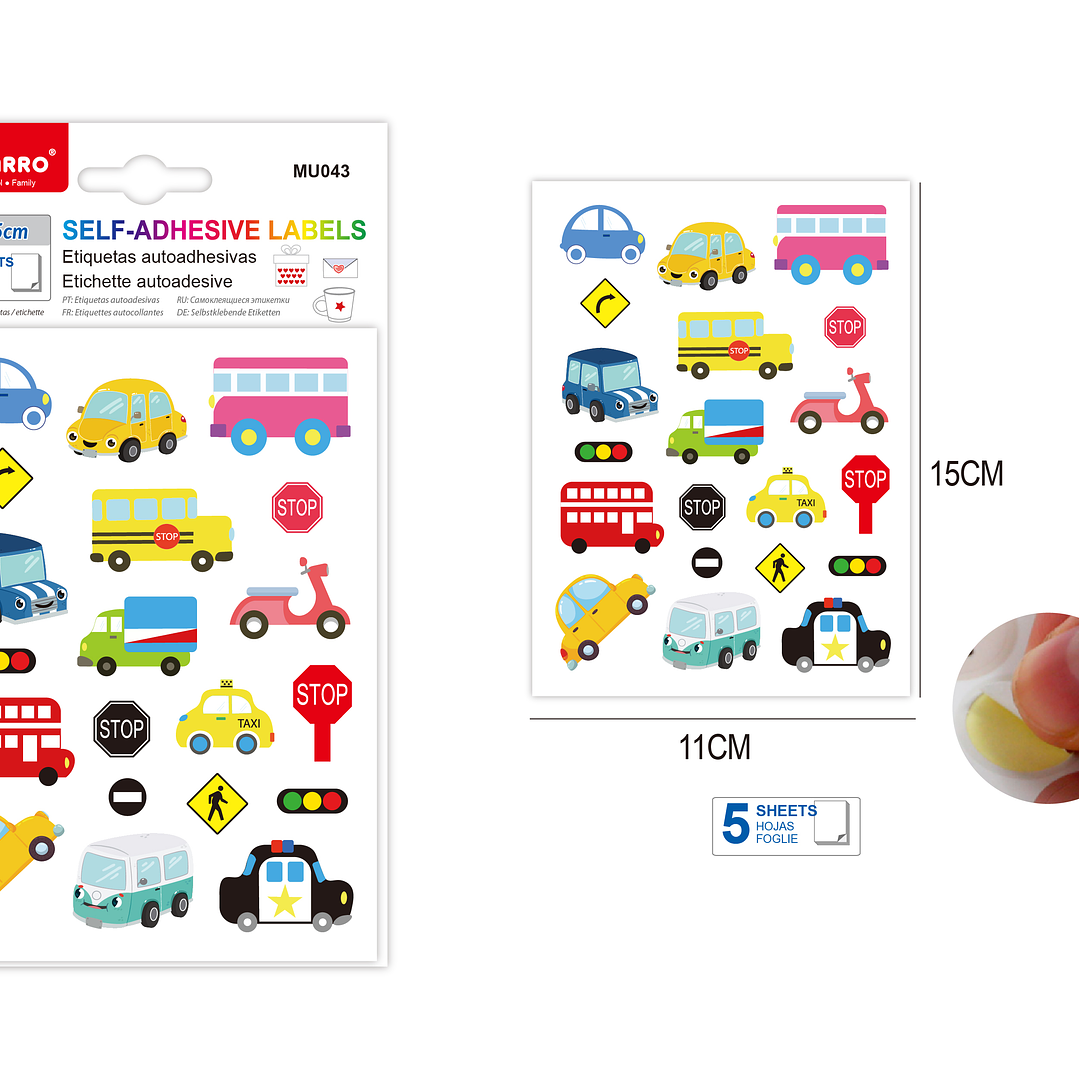 Etiquetas Autoadhesivas Vehículos 5 pcs 1