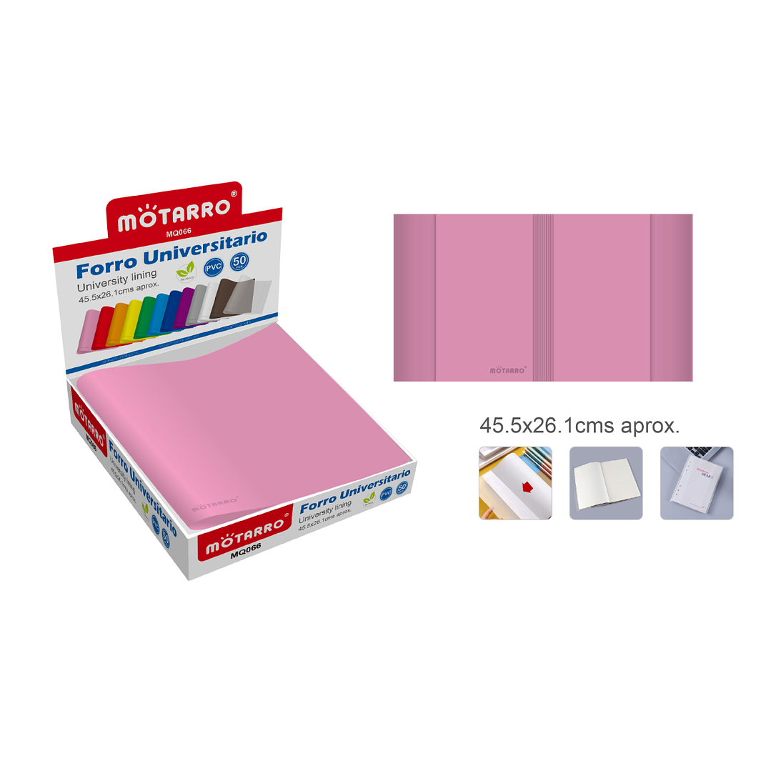 Forro Universitario Rosado 45.5*26.1cm 1