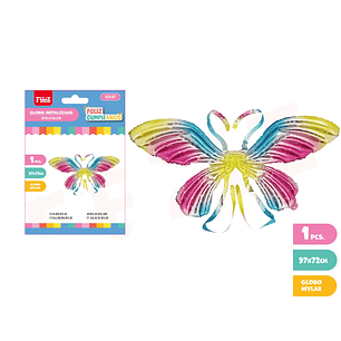 Globo Metalizado Mariposa Multicolor 97x72cm