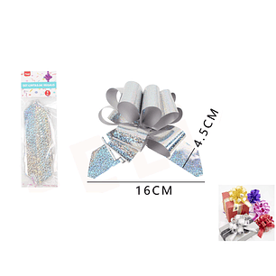 Cinta Mágica de Regalo Plateado 16x4.5cm 10pcs