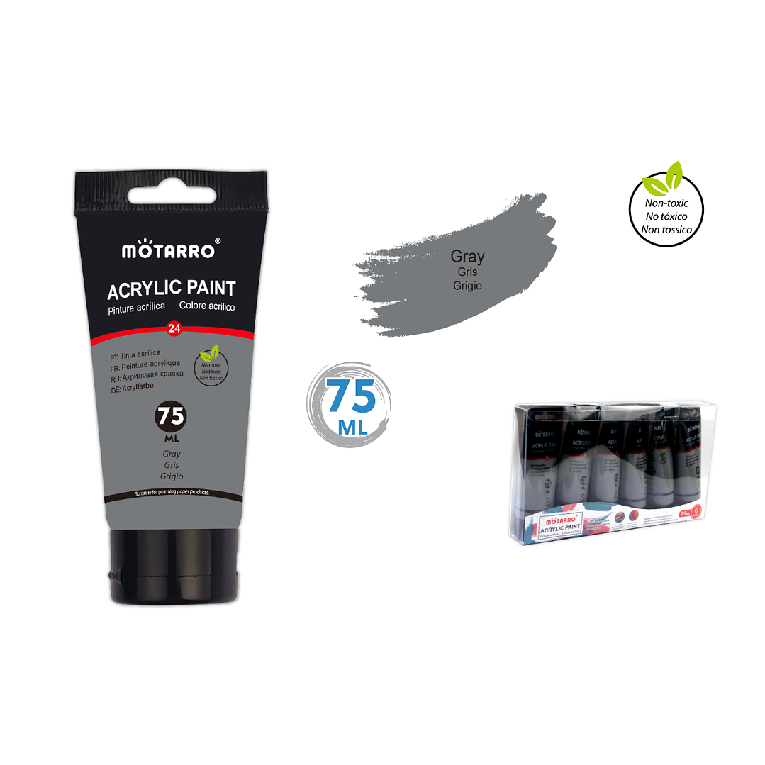 Pintura Acrílica Gris 75 ML 1