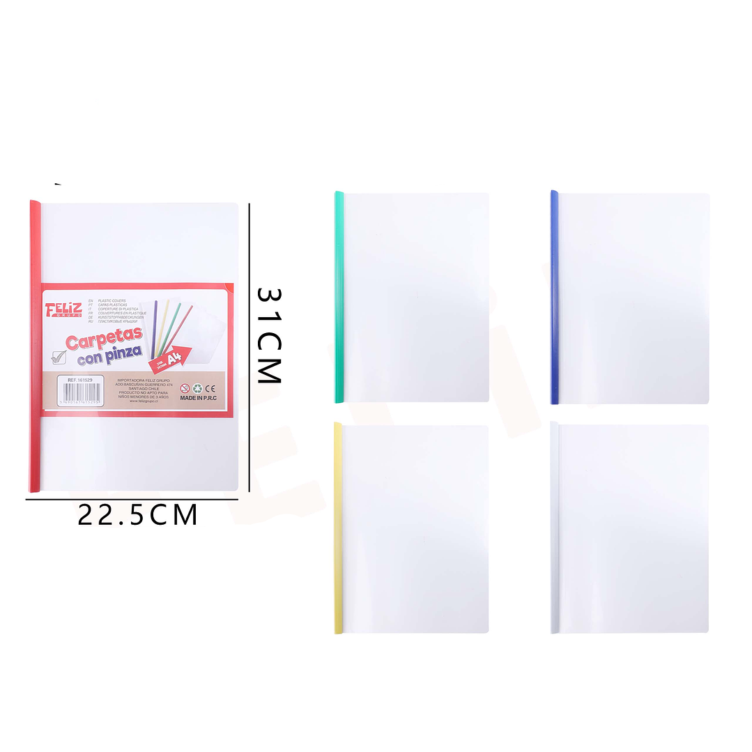 Carpeta con Pinzas color A4 1
