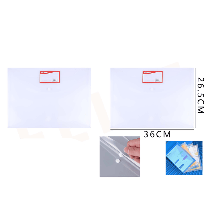 Sobre con Botón Transparente 35*23.5CM 1