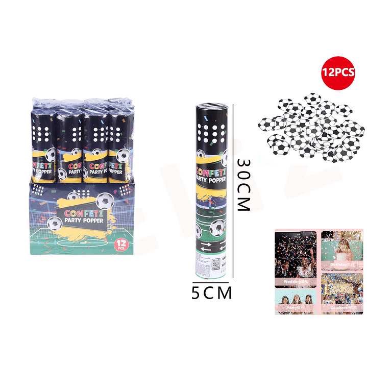 Lanza Confeti fútbol 30cm 1