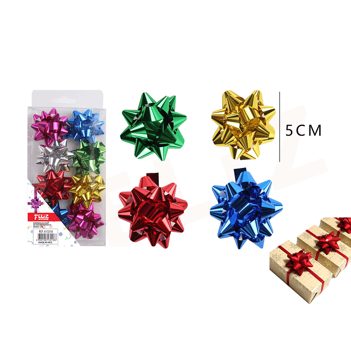 Lazo Regalo Estrella brillante 5cm 8pcs 1