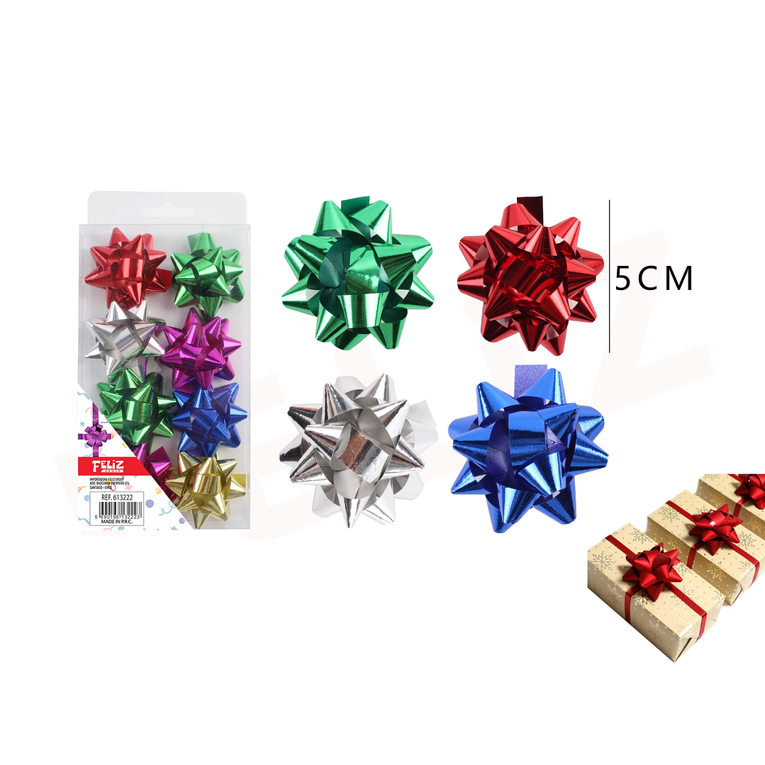 Lazo Regalo Estrella bright 5cm 8pcs 1