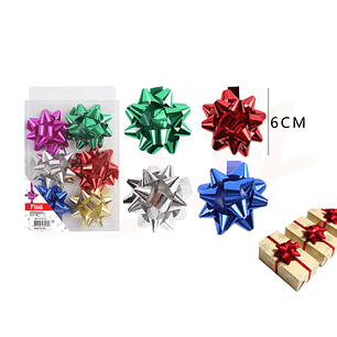 Lazo Regalo Estrella bright 6cm 6pcs
