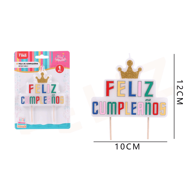 Comprar Vela de Cumpleaños Feliz Cumpleaños letras