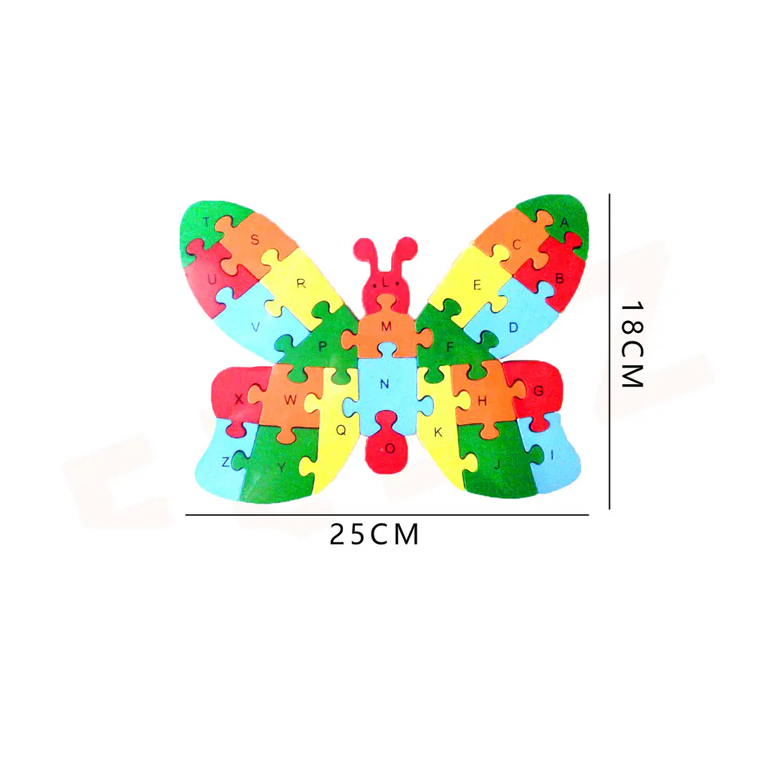 Mariposa Rompecabezas de Madera 18x25Cm 1