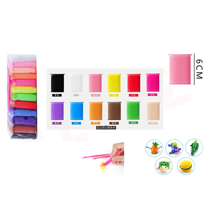Masas moldeables de colores 12 1