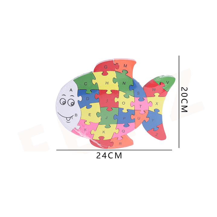 Puzzles de Madera pez 24x20cm 1