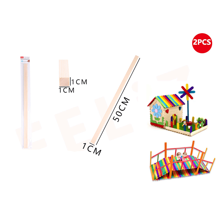 Palos de Maqueta 50*1cm 2pcs 1