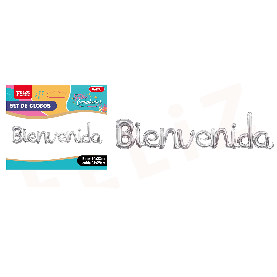 Globos Letra Bienvenida Plateado 1