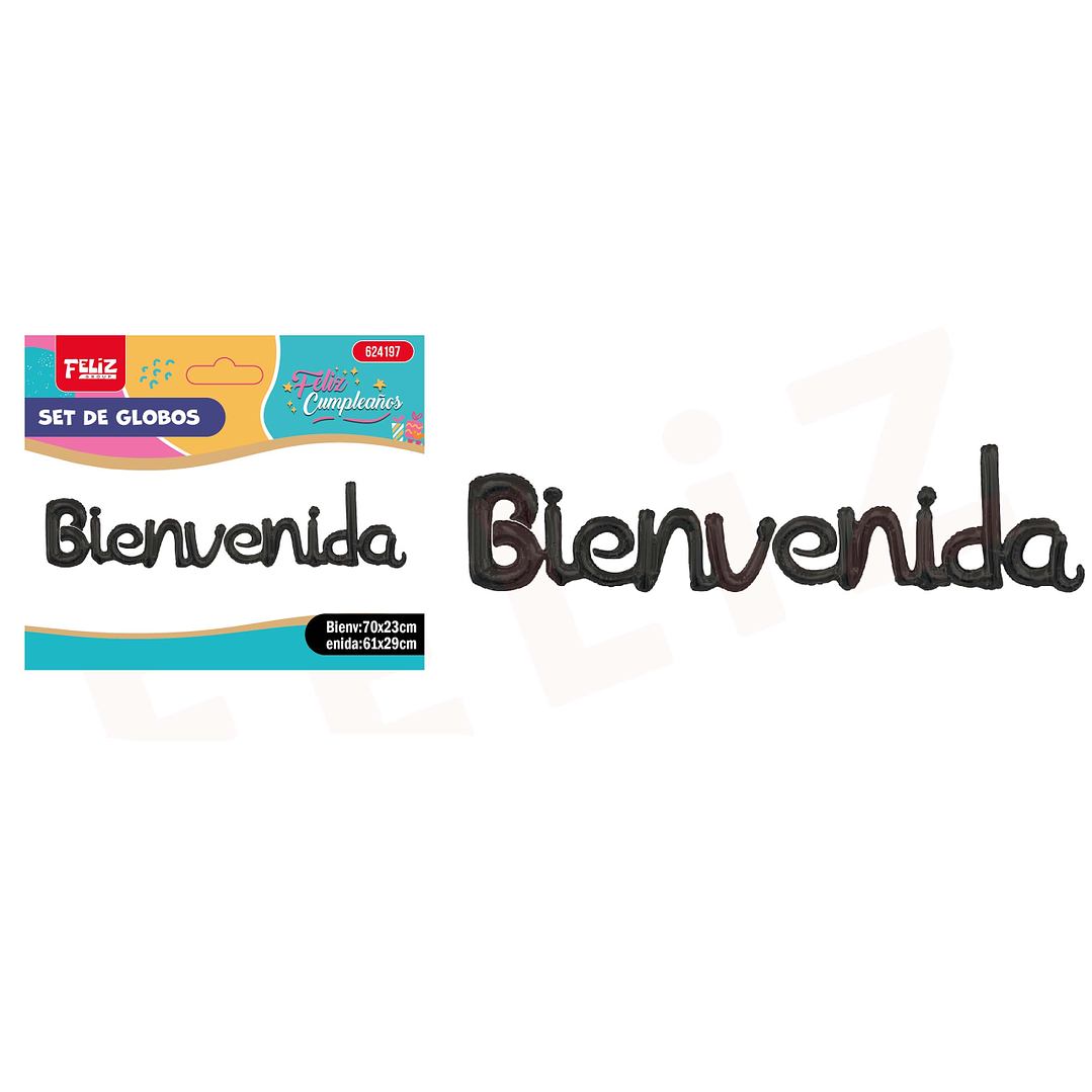 Globos Letra Bienvenida Negro 1
