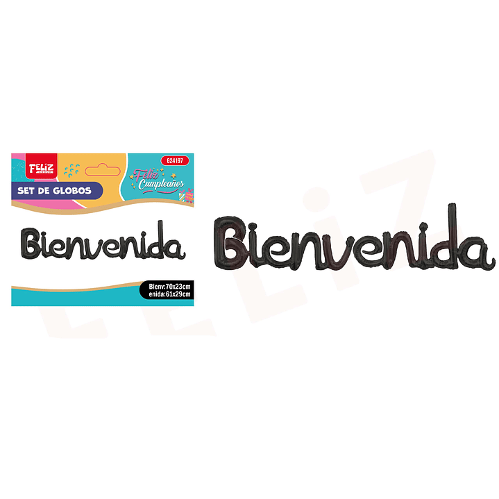Globos Letra Bienvenida Negro 1