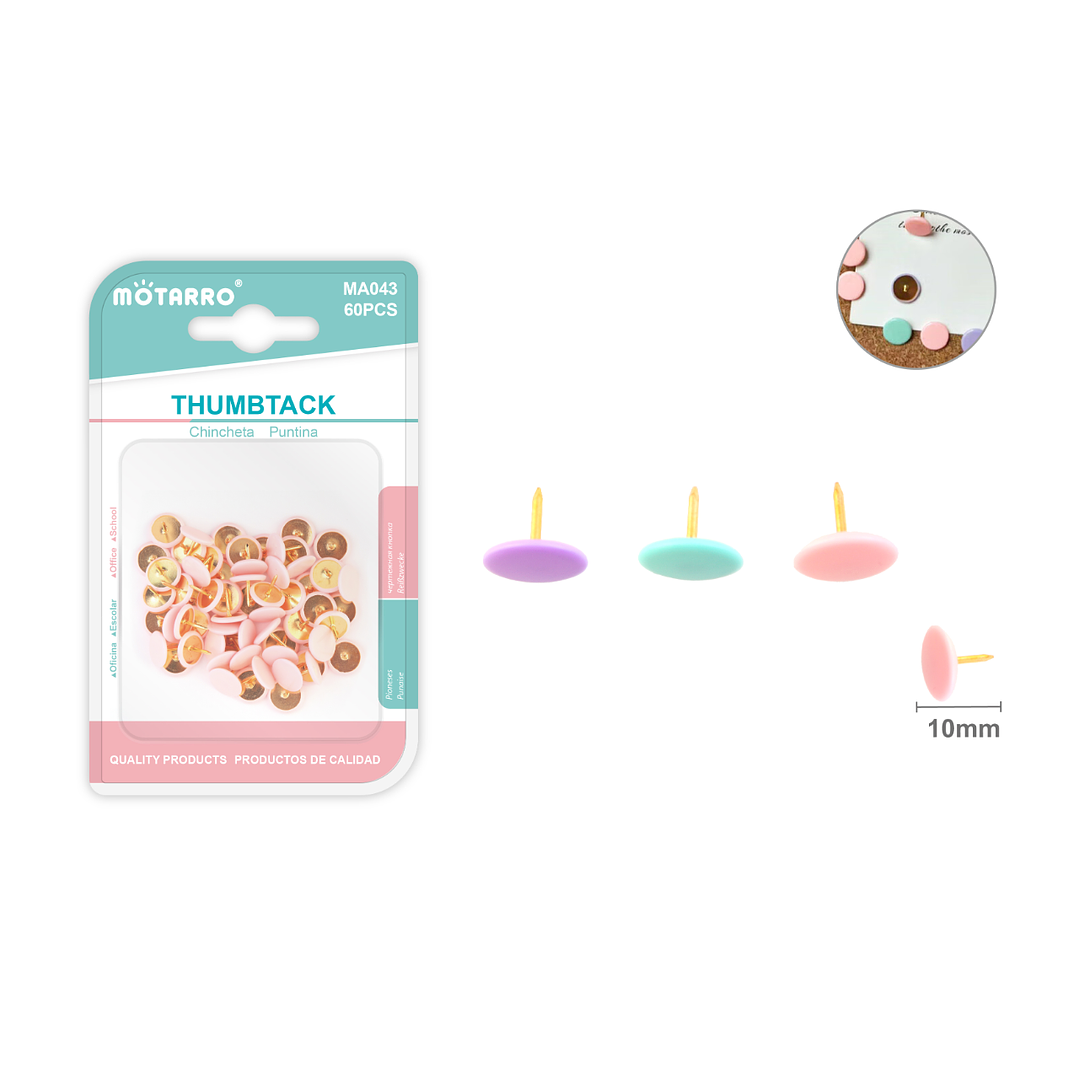 Chinche pastel 10mm 60pcs 1