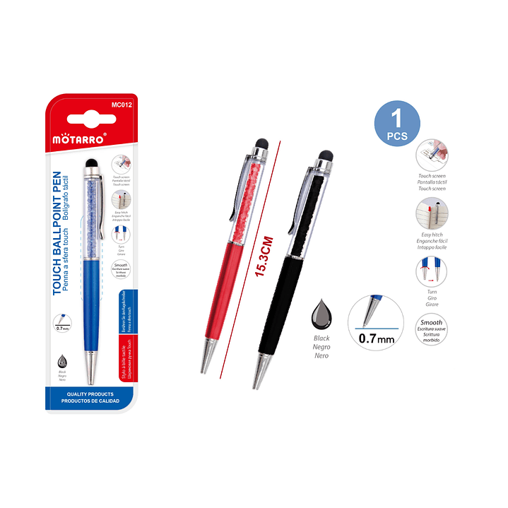 Bolígrafo 0,7mm Negro 1pc 1