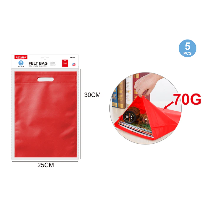 Bolsa Rojo 25x30cm 5pcs 1