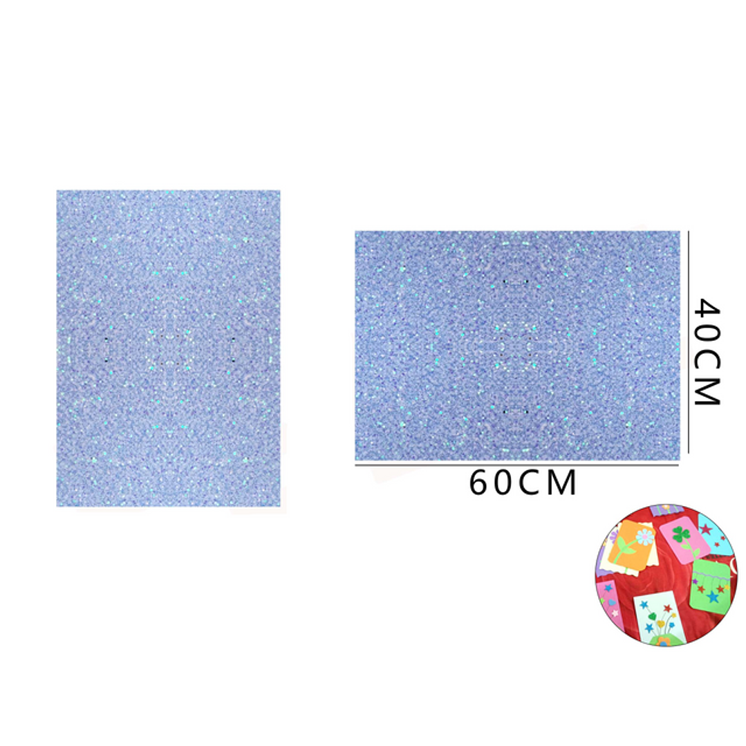 Goma Eva Escarchado Azul 60x40Cm 1