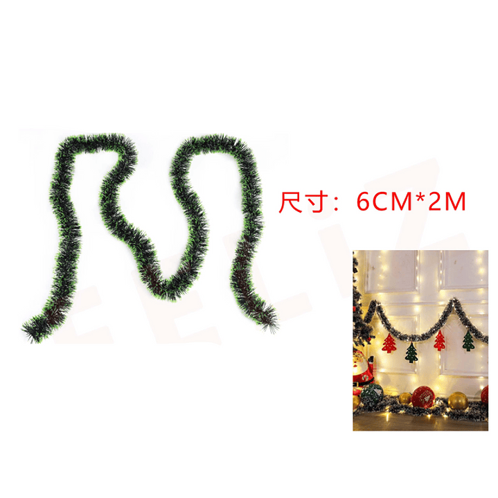 Guirnalda Navidena Verde 6Cm X 2 M 1