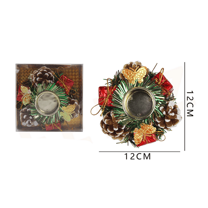 Candelabro con mariposas tornasol 12x12 cm 1