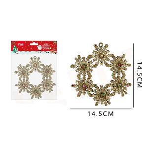 Colgante corona glitter con lentejuela 14.5x14.5cm
